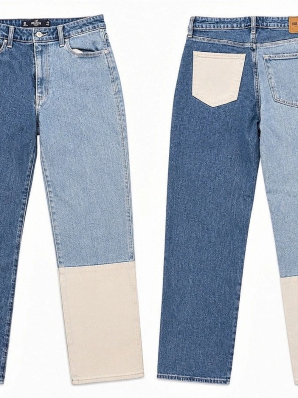 Hollister Ultra High-Rise Mom Jean Color Block Jeans Waist 29 Like New